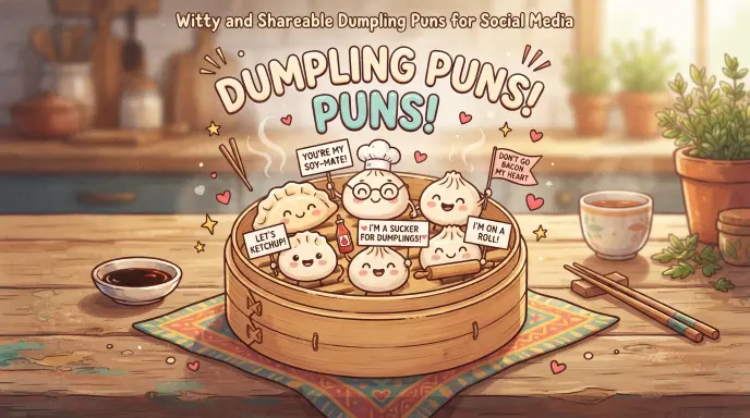 Witty and Shareable Dumpling Puns for Social Media